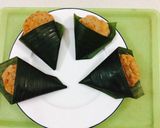 Hình bước làm 4 của món Chả cá gói lá chuối. 