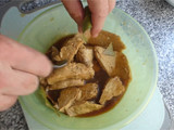 Seitan estufado com puré de batata