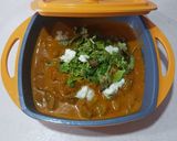 A picture of step 4 of Turai Sabji with coconut gravy.