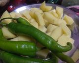 A picture of step 1 of Rajasthani Mirchi Ke Pakode.