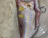 A picture of step 1 of Crispy fried Red Snapper fish in Thai style tamarind sauce.