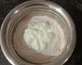 A picture of step 1 of Ragi sattva pancake.
