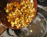 Bableves 🥣 lila 🟣 lóbabbal és füstölt 🐖 francia🇫🇷 csülökkel 🔥 recept fázis 8 fotója
