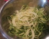A picture of step 6 of French onion zoodle bake.