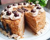 Foto langkah ke 9 dari resep Mocca Nougat Cake (Birthday Cake).