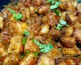 A picture of step 7 of Masala Idli.
