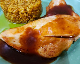Foto del paso 5 de la receta: Pollo con salsa de naranja y arroz frito al curry