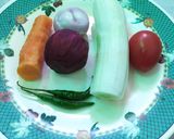 A picture of step 1 of Curd and veg raita.