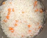 A picture of step 1 of White fried rice.