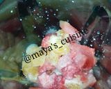 A picture of step 1 of Watermelon orange shake.