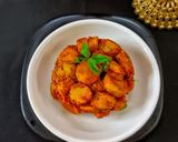 A picture of step 7 of Arbi Masala Fry.