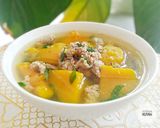 Hình bước làm 4 của món Canh bí đỏ thịt bằm