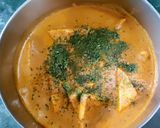 A picture of step 5 of Paneer Butter Masala (no onion, garlic).