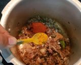 A picture of step 5 of Brinjal Patchadi.