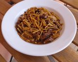 Foto del paso 9 de la receta: Fideos con carrilleras de cerdo al vino tinto