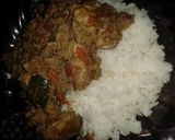 A picture of step 7 of Saucy Chicken Liver Masala.