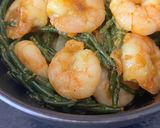 A picture of step 2 of King Prawns with samphire & lemon butter glaze.