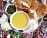 A picture of step 5 of Sabudana puri.