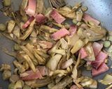 Foto del passaggio 7 della ricetta Farfalle carciofi e speck