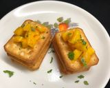 A picture of step 2 of Mango salsa crackers.