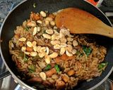 A picture of step 9 of Thai Basil Chicken and Rice.