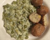 Gluténmentes zöldborsófőzelék fasírtgolyóval recept fázis 4 fotója