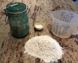 A picture of step 2 of Sourdough Akkawi Manoushe.