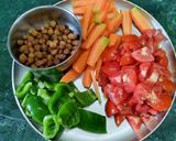 A picture of step 1 of Carrot tomato Black Chana Kasundi.