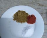A picture of step 3 of Bhindi ka salun.