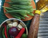 Gambar langkah 1 resipi Bendi mandi Cencaluk Tumis.