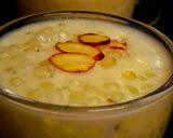 A picture of step 6 of Sabudana jaggery kheer.