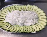 Une image de l'étape 4 de Salade de tomates grappe et concombre Noa à l oignon blanc d Italie et aromates de la mer.