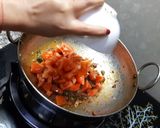 A picture of step 4 of Gathiya-tomato curry|moti sev -tamatar ki sabji.