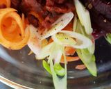 A picture of step 2 of My Spiral & Shredded Salad with A little Chorizo. 😎.