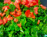 A picture of step 4 of Spinach with Moong dal sabzi.
