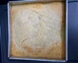 A picture of step 4 of Sevani or Turkish style Semolina Cake.