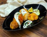 Lazacfasírt sajttal és kölessel hasselback édesburgonyával recept fázis 10 fotója