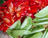 Foto langkah ke 1 dari resep Oseng Cumi Asin Cabe ijo.