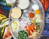A picture of step 1 of Khichdi (moong dal,aloo chawal).