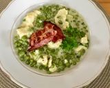 Pas rețetă Sos de mazăre cu găluște de făină și bacon 6 fotografie