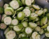 A picture of step 1 of Spiny gourd subji.