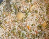 A picture of step 4 of Aloo, matar, polaw.