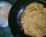 A picture of step 2 of Alu tikki.