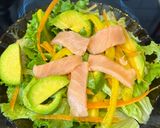 Hình bước làm 1 của món Salad Bơ Cá Hồi Xông Khói