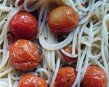 A picture of step 7 of Pomodorini Spaghetti.