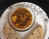 A picture of step 4 of Aloo mattar.