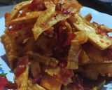 Foto langkah ke 6 dari resep Keripik Kering singkong Pedas Manis.