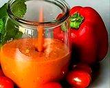 Une image de l'étape 2 de Gaspacho de tomates et poivrons grillés.
