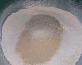 A picture of step 1 of Donuts dough.