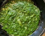 A picture of step 4 of Malabar Spinach Soup / Vietnamese Canh Mong Toi Tom for kids lunch.